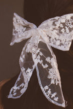 Load image into Gallery viewer, The Bow Collection: Lace Bow Barrette in Two Colors