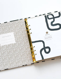 Durham Organization Collection: Undated Planner in Black and White Squiggles