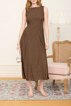 Load image into Gallery viewer, Ivins Boatneck Dress in Brown