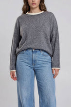 Load image into Gallery viewer, Worchester Rolled Crewneck Sweater in Grey
