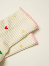 Load image into Gallery viewer, Ruffle Grip Pilates Sock in Colorful Hearts