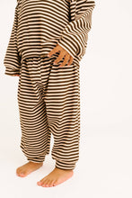 Load image into Gallery viewer, Kids Espresso Stripe Sweatsuit