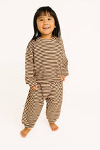 Load image into Gallery viewer, Kids Espresso Stripe Sweatsuit