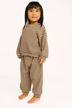 Load image into Gallery viewer, Kids Espresso Stripe Sweatsuit