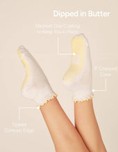 Load image into Gallery viewer, Ruffle Grip Pilates Sock in Butter Yellow