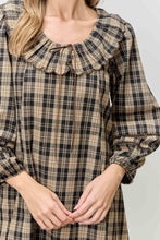 Load image into Gallery viewer, Belmont Plaid Scalloped Mini Dress