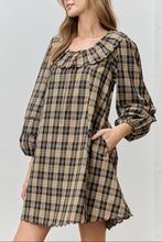 Load image into Gallery viewer, Belmont Plaid Scalloped Mini Dress