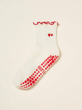Load image into Gallery viewer, Ruffle Grip Pilates Sock in Heart Duo