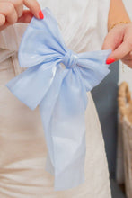 Load image into Gallery viewer, The Bow Collection: Blue Bow Barrette