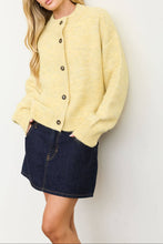 Load image into Gallery viewer, Charlottetown Marled Button Down Cardigan in Yellow