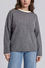 Load image into Gallery viewer, Worchester Rolled Crewneck Sweater in Grey