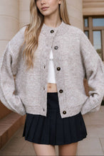 Load image into Gallery viewer, Charlottetown Marled Button Down Cardigan in Latte