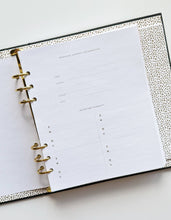 Load image into Gallery viewer, Durham Organization Collection: Undated Planner in Black and White Squiggles