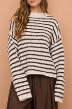 Load image into Gallery viewer, Dedham Striped Rolled Edge Sweater
