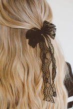 Load image into Gallery viewer, The Bow Collection: Lace Long Bow Clip in Two Colors