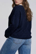 Load image into Gallery viewer, Worchester Rolled Crewneck Sweater in Navy
