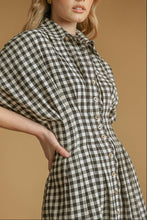 Load image into Gallery viewer, Bonneville Gingham Button Down Midi Dress