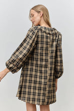 Load image into Gallery viewer, Belmont Plaid Scalloped Mini Dress