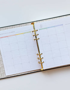 Durham Organization Collection: Undated Planner in Black and White Squiggles