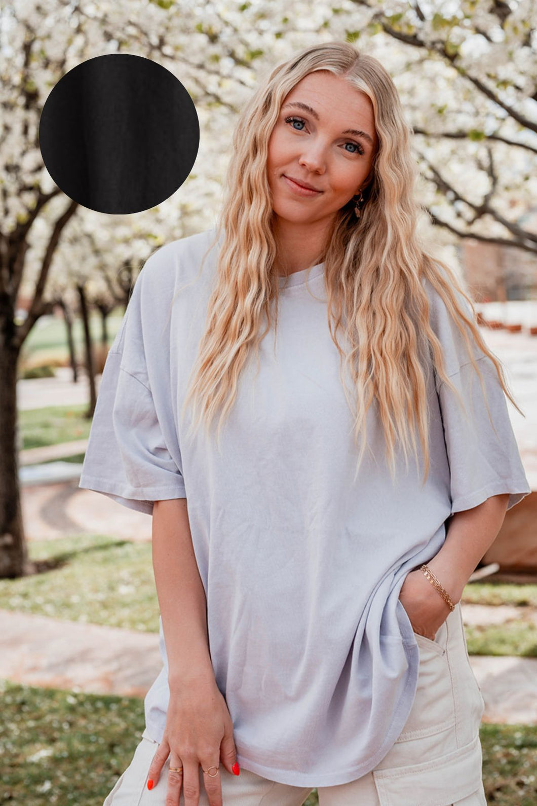 Calimesa Oversized Tee in Black