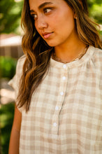 Load image into Gallery viewer, Camden Checkered Neutral Top