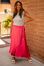 Load image into Gallery viewer, Ranchita Pink Satin Wrap Skirt