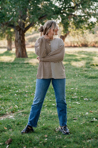 Carlsbad Neutral Striped Top