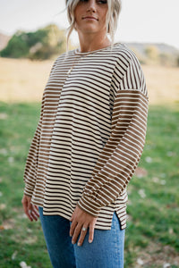 Carlsbad Neutral Striped Top