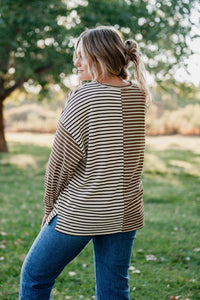 Carlsbad Neutral Striped Top