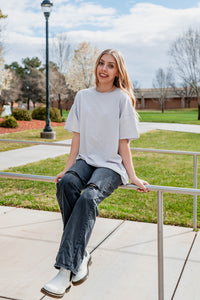 Calimesa Oversized Tee in Black