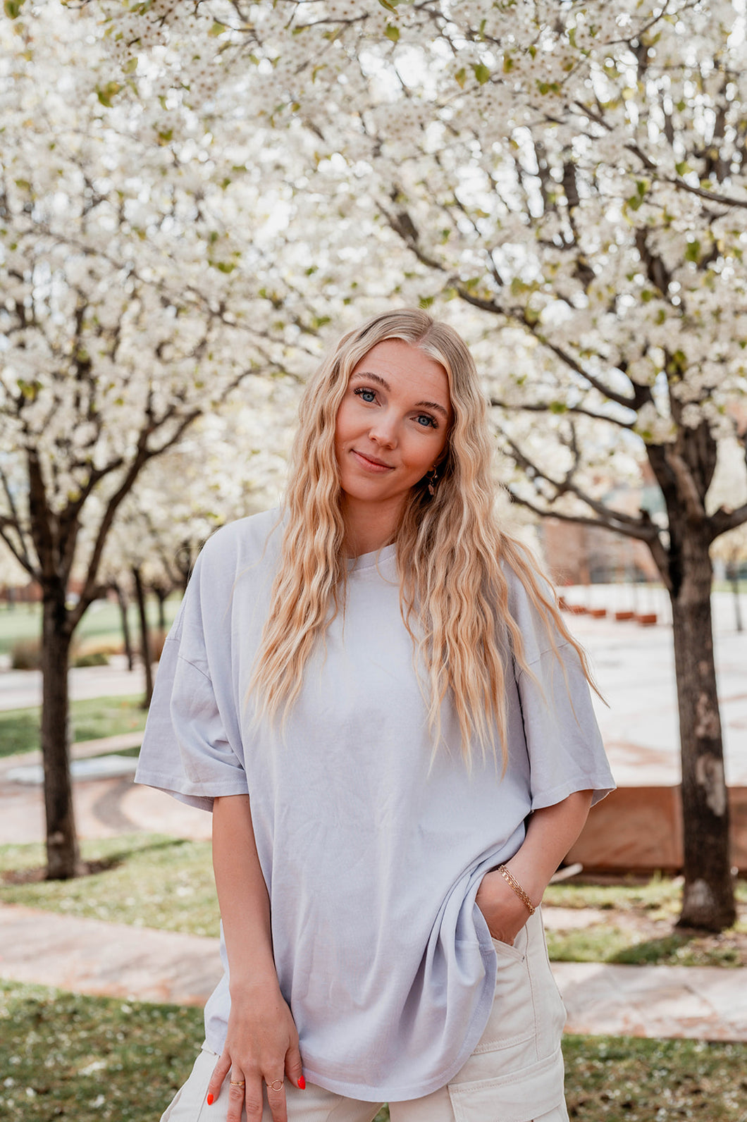 Calimesa Oversized Tee in Lavender