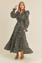 Load image into Gallery viewer, Knoxville Ruffled Black Floral Dress