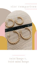 Load image into Gallery viewer, Paris Jewelry Collection: Twist Midi Hoops