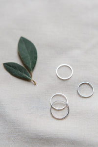 Los Angeles Jewelry Collection: Skinny Stacking Ring in Gold and Silver