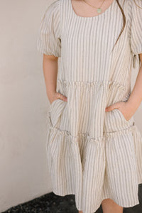 Olympia Striped Cotton Dress