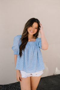 Cotswolds Floral Smocked Top in Two Colors