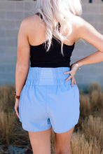Load image into Gallery viewer, Latta Park Smocked Waistband Running Shorts in Blue