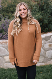 Lublin Waffle Thermal Top in Camel