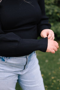 Kodiak Puff Sleeve Ribbed Sweater