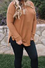 Load image into Gallery viewer, Lublin Waffle Thermal Top in Camel