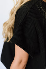 Load image into Gallery viewer, Rothenburg Textured Short Sleeve Top in Black