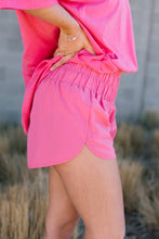 Load image into Gallery viewer, Latta Park Smocked Waistband Running Shorts in Pink