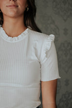 Load image into Gallery viewer, Orchard Avenue White Ruffled Top