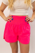 Load image into Gallery viewer, Latta Park Smocked Waistband Shorts in Hot Pink
