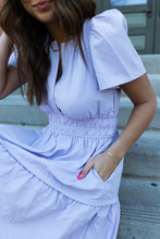 Load image into Gallery viewer, Regent Street Smocked Waist Tiered Dress in Lavender