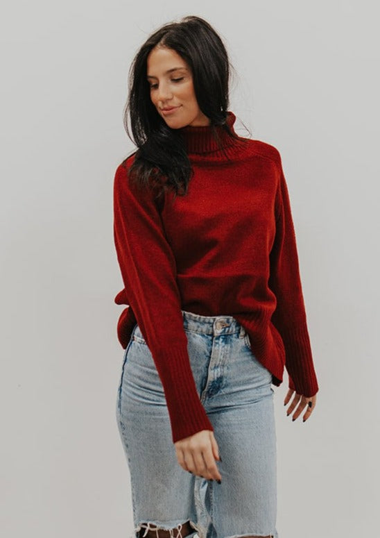 Silver Spring Turtleneck in Burgundy