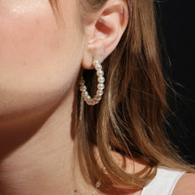 Load image into Gallery viewer, Paris Jewelry Collection: Midi Pearl Hoops