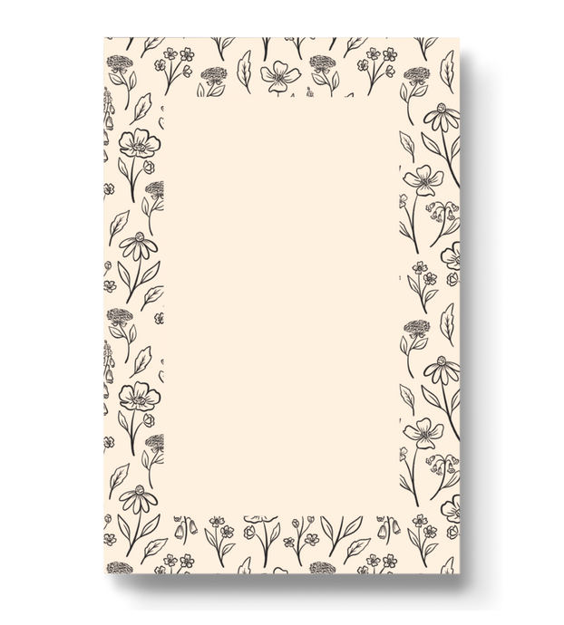 Durham Organization Collection: Ivory Floral Notepad