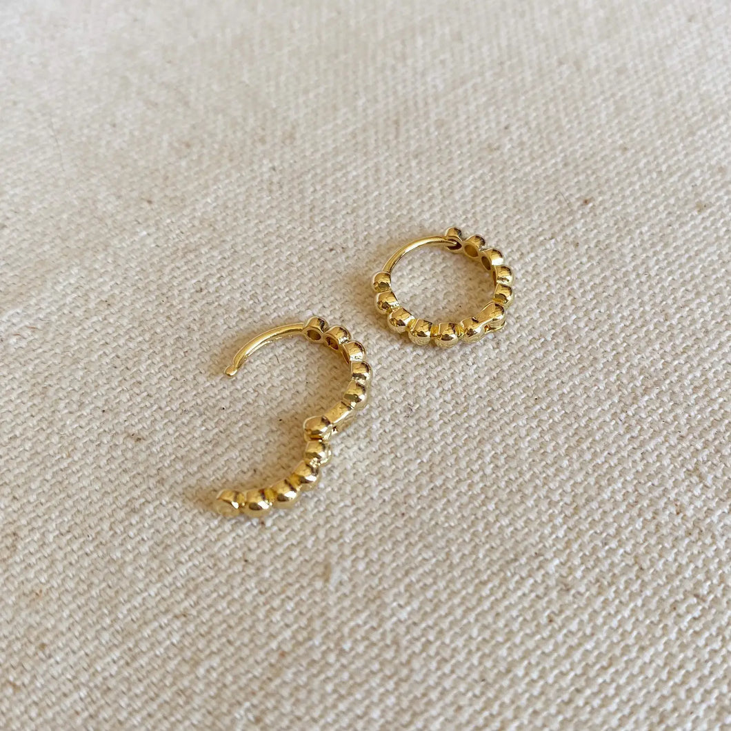 San Jose Hoops Collection: Mini Beaded Clicker Hoop