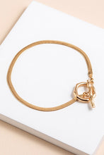 Load image into Gallery viewer, The Flats Gold Snake Chain Bracelet
